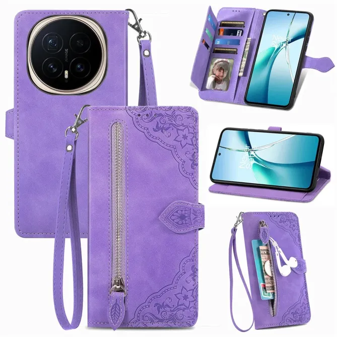 Housse Honor Magic 8 Pro floral zippé | ÉCLOSION