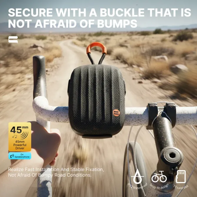 Haut-parleur Bluetooth pour Vélo et Moto IPX7 | Éclairage RGB