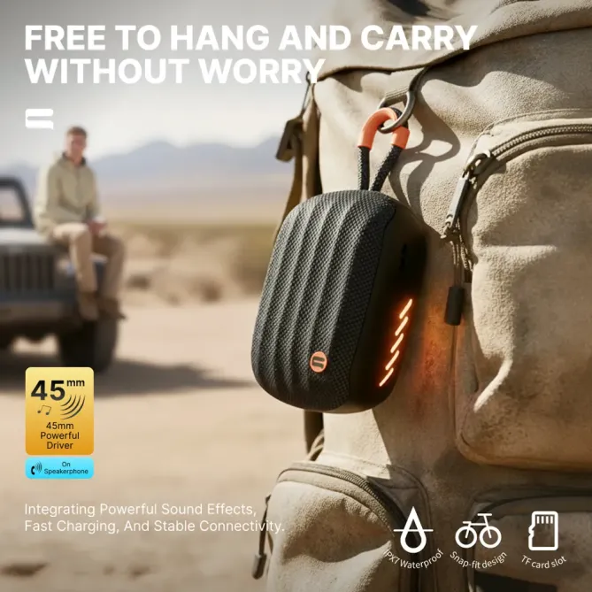 Haut-parleur Bluetooth pour Vélo et Moto IPX7 | Éclairage RGB