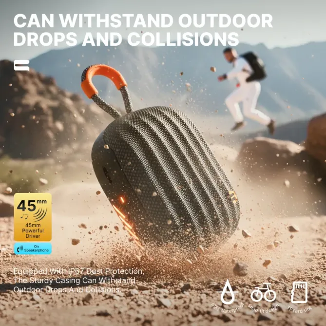 Haut-parleur Bluetooth pour Vélo et Moto IPX7 | Éclairage RGB