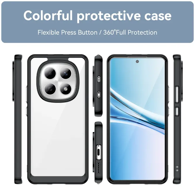 Coque Xiaomi Redmi Note 15 4G Transparente Contour Couleuré avec Verre