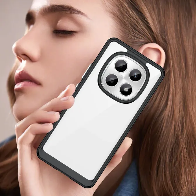 Coque Xiaomi Redmi Note 15 4G Transparente Contour Couleuré avec Verre