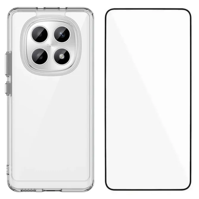 Coque transparente Xiaomi Redmi Note 15 4G avec écran en verre trempé
