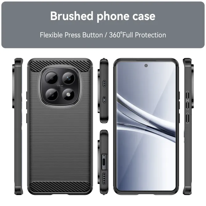 Coque Xiaomi Redmi Note 15 4G flexible effet brossé avec verre trempé