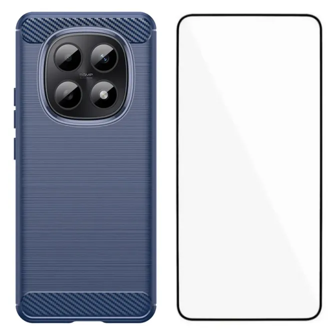 Coque Xiaomi Redmi Note 15 4G flexible effet brossé avec verre trempé