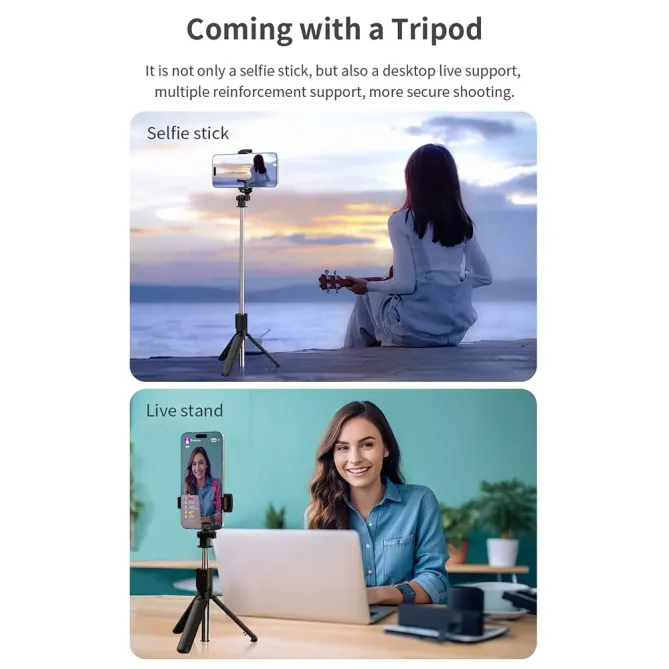 Perche Selfie Trépied Devia Bluetooth avec Télécommande