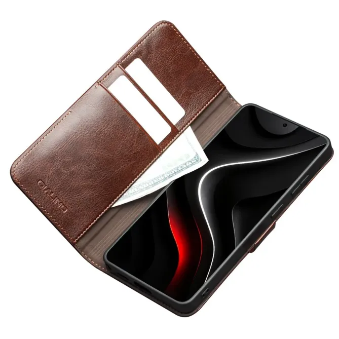 Housse Samsung Galaxy S26 Ultra en Cuir Véritable avec Fermeture Magné