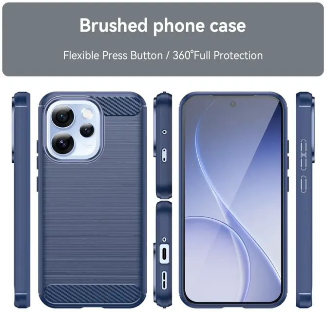 Coque Oppo Reno 15 Pro effet brossé silicone