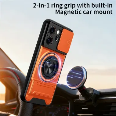 Coque Oppo Reno 15 Pro Magnétique Anneau Support et Cache Caméra Couli