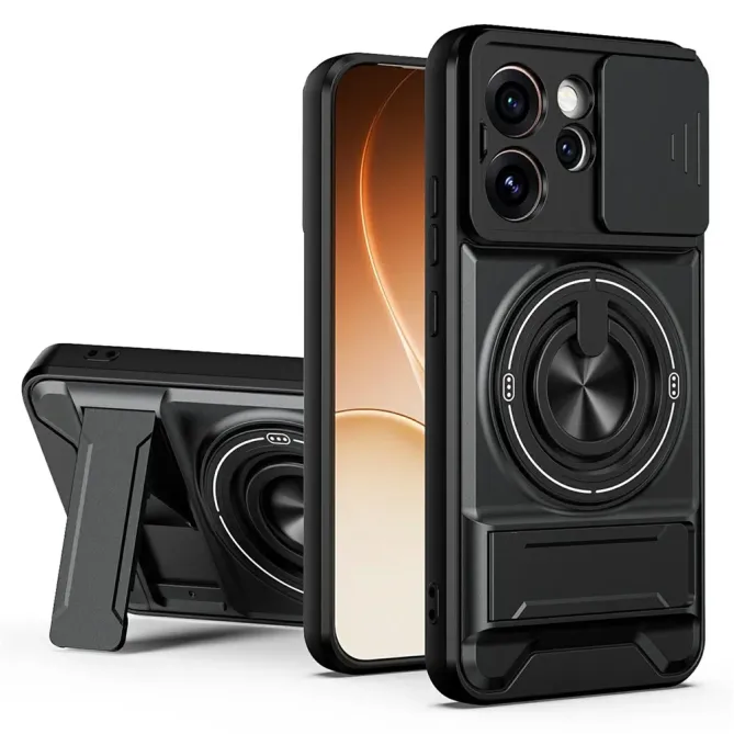 Coque Oppo Reno 15 Pro Magnétique Anneau Support et Cache Caméra Couli