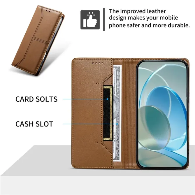 Housse Oppo Reno15 FS 5G / 15 F 5G Ligne Couture avec Support