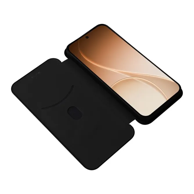 Flip Cover Oppo Reno15 FS 5G / 15 F 5G design fibre de carbone