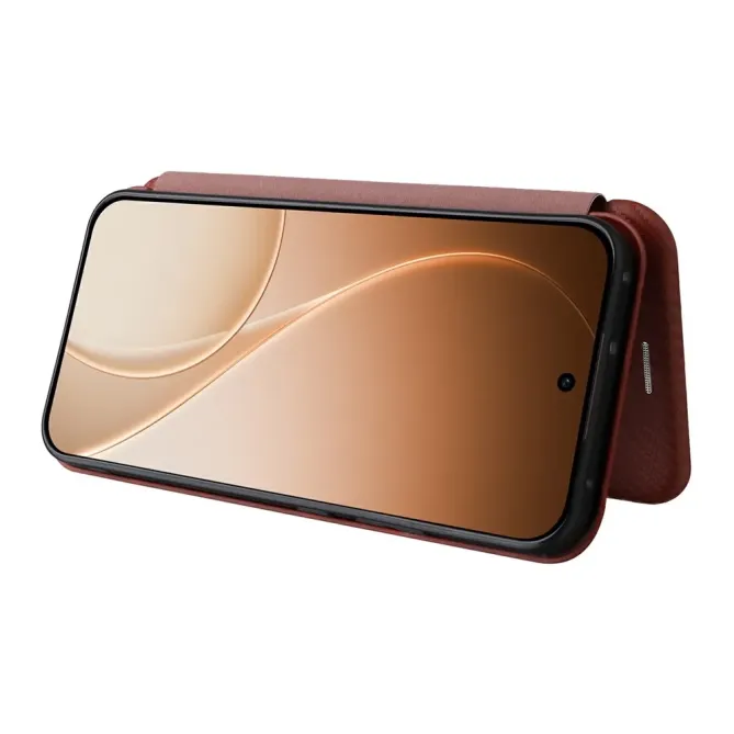 Flip Cover Oppo Reno15 FS 5G / 15 F 5G design fibre de carbone