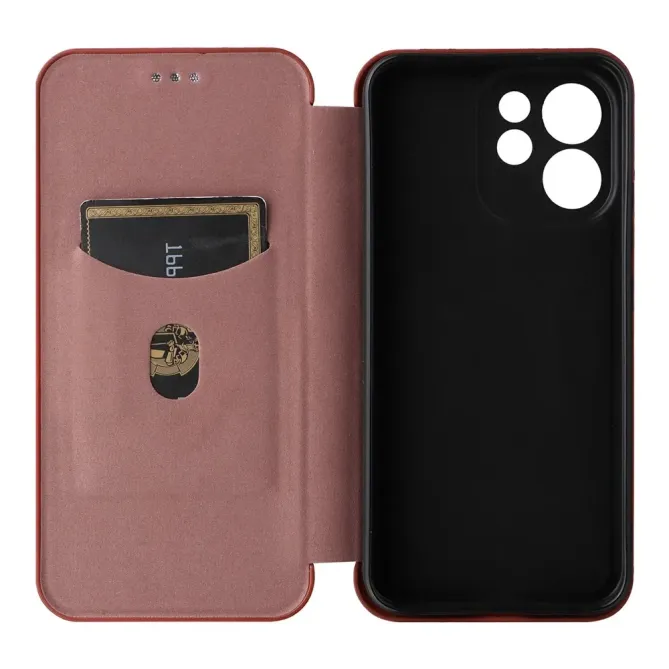 Flip Cover Oppo Reno15 FS 5G / 15 F 5G design fibre de carbone