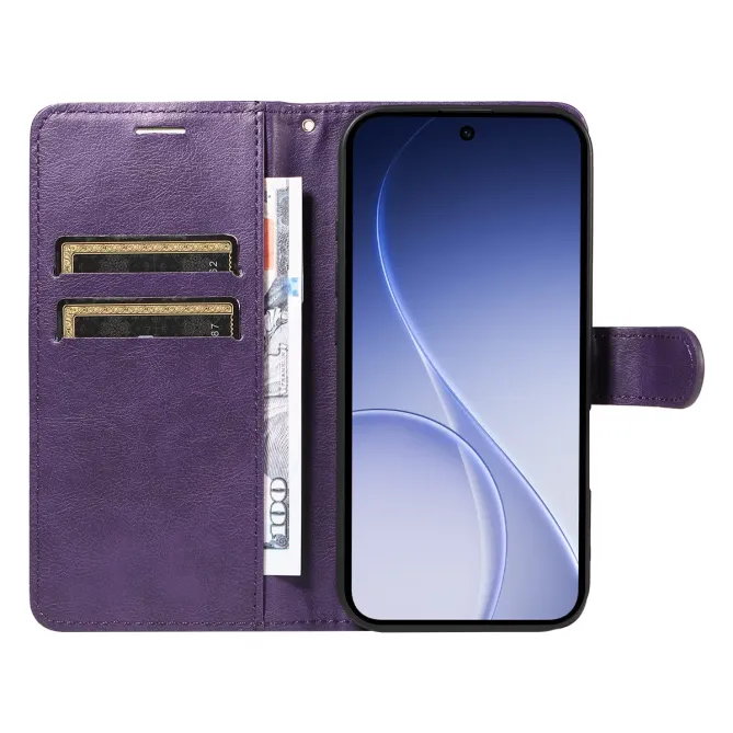 Housse Oppo Reno15 FS 5G / 15 F 5G Sylvette simili cuir avec lanière