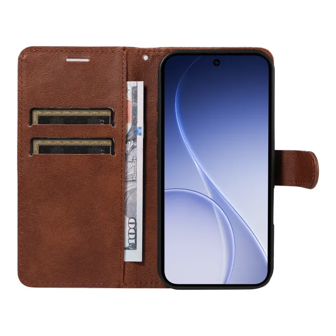Housse Oppo Reno15 FS 5G / 15 F 5G Sylvette simili cuir avec lanière