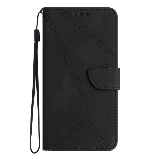 Housse Oppo Reno15 FS 5G / F 5G Skin Touch Lignes avec Lanière