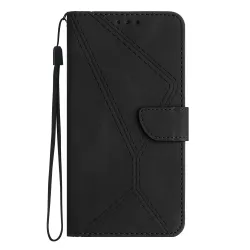 Housse Oppo Reno15 FS 5G / F 5G Skin Touch Lignes avec Lanière