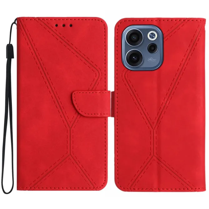 Housse Oppo Reno15 FS 5G / F 5G Skin Touch Lignes avec Lanière