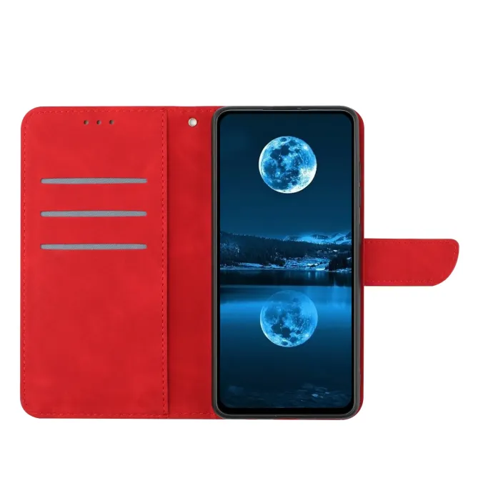Housse Oppo Reno15 FS 5G / F 5G Skin Touch Lignes avec Lanière