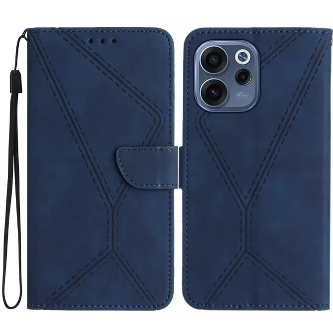 Housse Oppo Reno15 FS 5G / F 5G Skin Touch Lignes avec Lanière