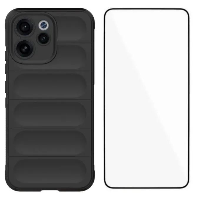 Coque Oppo Reno15 FS 5G / 15 F 5G Rugged silicone avec verre trempé