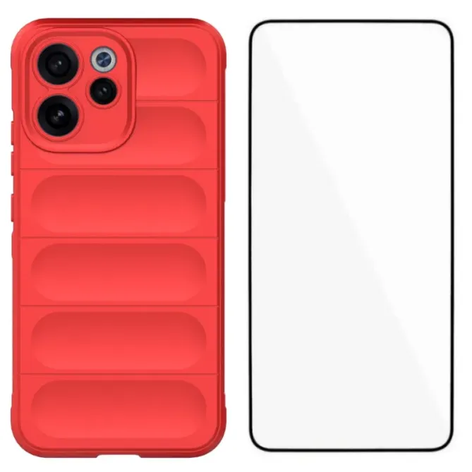 Coque Oppo Reno15 FS 5G / 15 F 5G Rugged silicone avec verre trempé