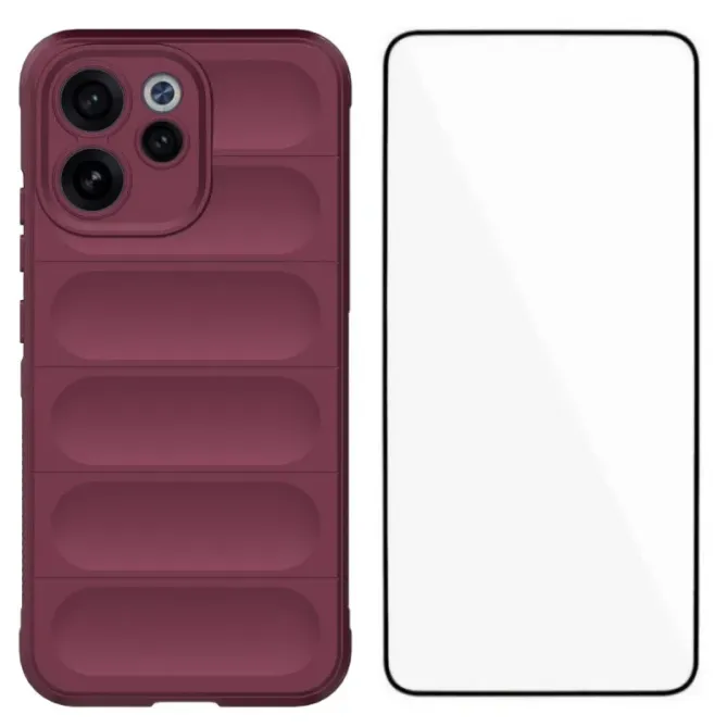 Coque Oppo Reno15 FS 5G / 15 F 5G Rugged silicone avec verre trempé