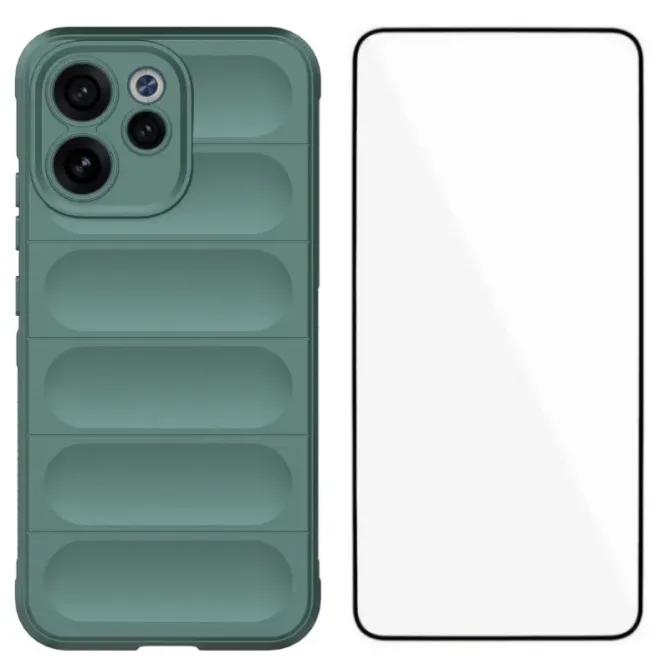 Coque Oppo Reno15 FS 5G / 15 F 5G Rugged silicone avec verre trempé