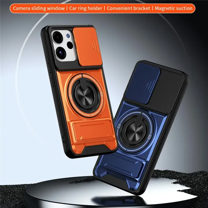 Coque Oppo Reno15 FS 5G / 15 F 5G Magnétique Anneau Support et Cache C