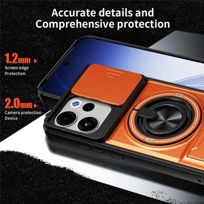 Coque Oppo Reno15 FS 5G / 15 F 5G Magnétique Anneau Support et Cache C
