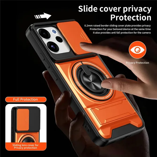 Coque Oppo Reno15 FS 5G / 15 F 5G Magnétique Anneau Support et Cache C
