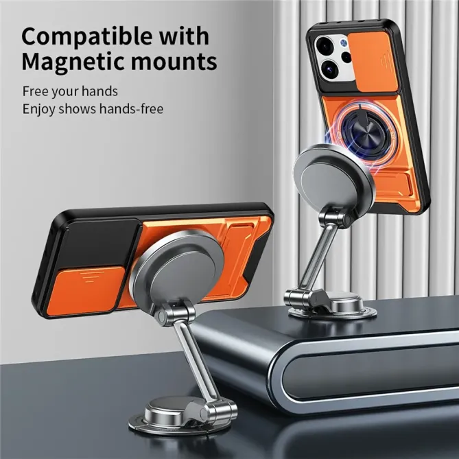 Coque Oppo Reno15 FS 5G / 15 F 5G Magnétique Anneau Support et Cache C