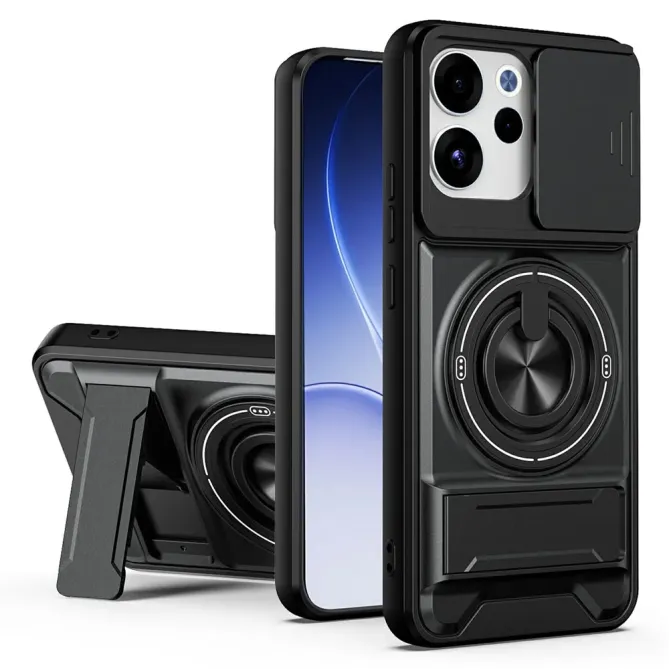 Coque Oppo Reno15 FS 5G / 15 F 5G Magnétique Anneau Support et Cache C