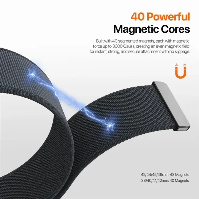 Bracelet Magnétique Apple Watch Ultra 3 2 1 / Series 11 10 9 8 YM Seri