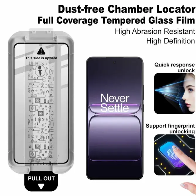 Verre Trempé OnePlus 15R Kit Installation Automatique Anti-Poussière