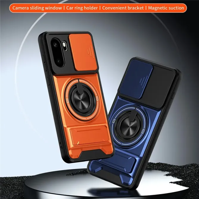 Coque OnePlus 15R Magnétique Anneau Support et Cache Caméra Coulissant