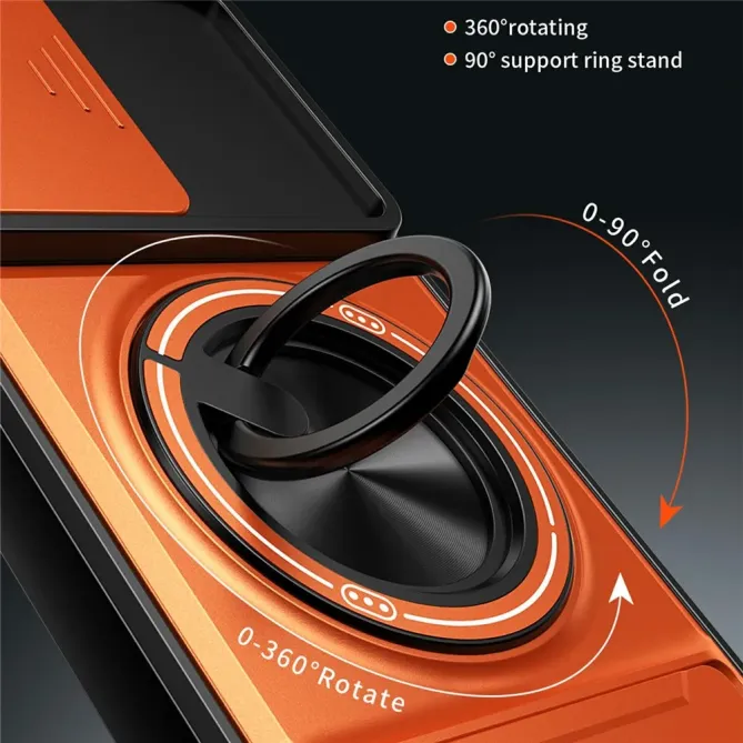 Coque OnePlus 15R Magnétique Anneau Support et Cache Caméra Coulissant