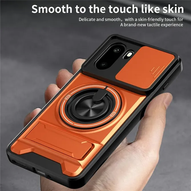 Coque OnePlus 15R Magnétique Anneau Support et Cache Caméra Coulissant