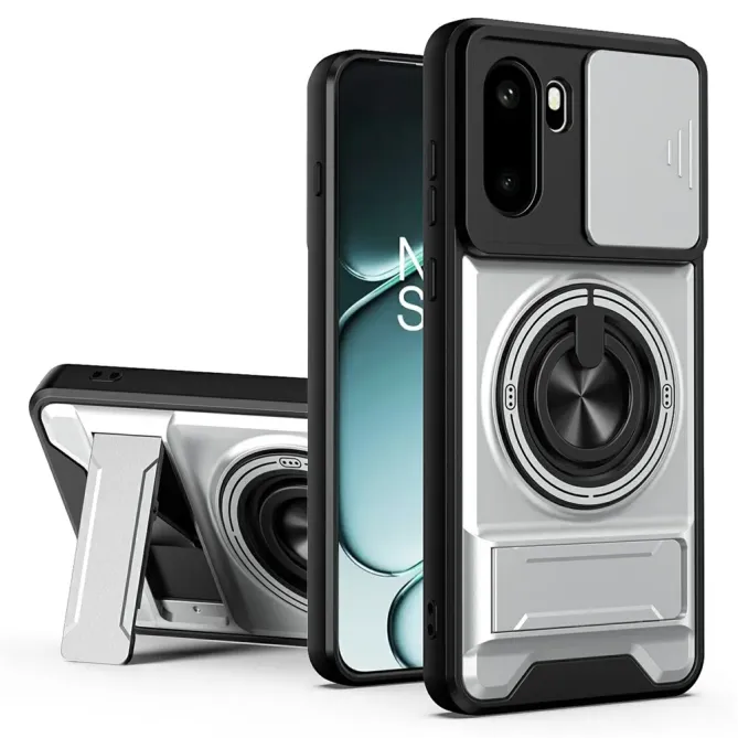 Coque OnePlus 15R Magnétique Anneau Support et Cache Caméra Coulissant