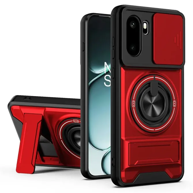 Coque OnePlus 15R Magnétique Anneau Support et Cache Caméra Coulissant