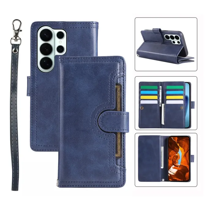 Housse Samsung Galaxy S26 Ultra Portefeuille Cuir avec Dragonne