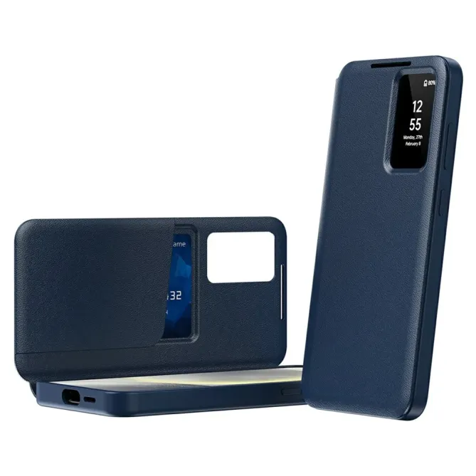 Housse Samsung Galaxy S26 Ultra avec fenêtre intelligente et porte-car