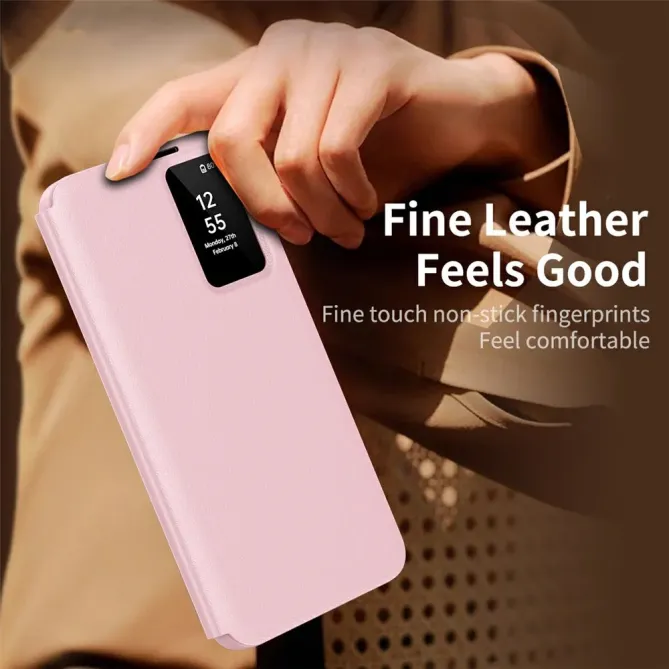 Housse Samsung Galaxy S26 Ultra avec fenêtre intelligente et porte-car