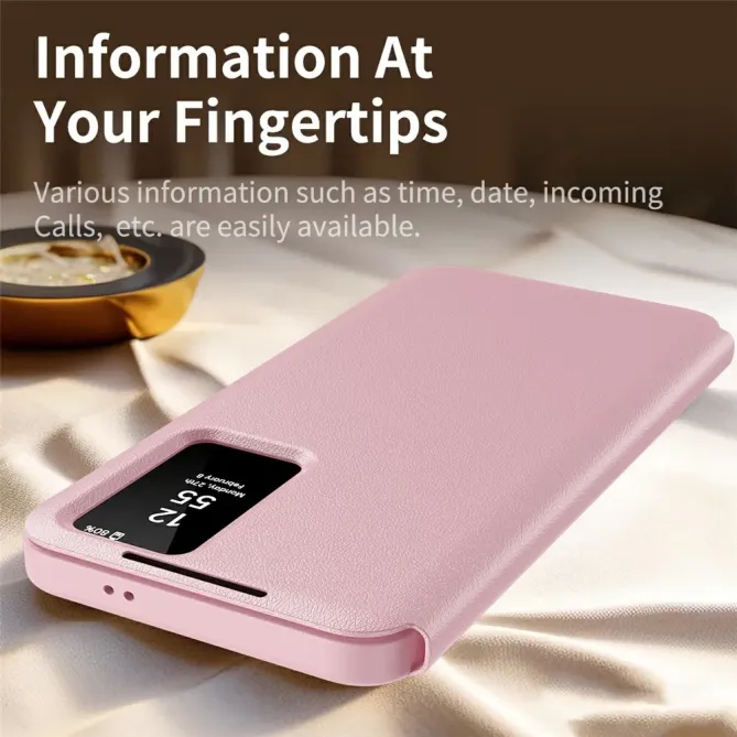 Housse Samsung Galaxy S26 Ultra avec fenêtre intelligente et porte-car