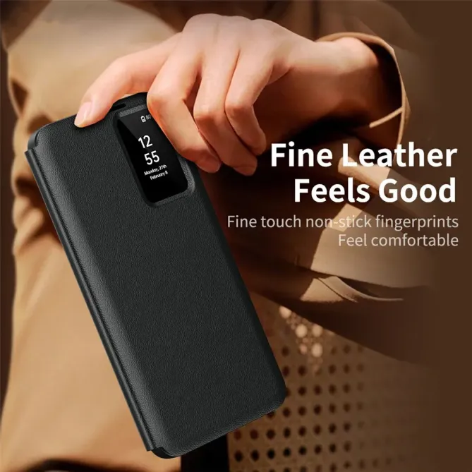 Housse Samsung Galaxy S26 Ultra avec fenêtre intelligente et porte-car