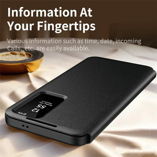 Housse Samsung Galaxy S26 Ultra avec fenêtre intelligente et porte-car