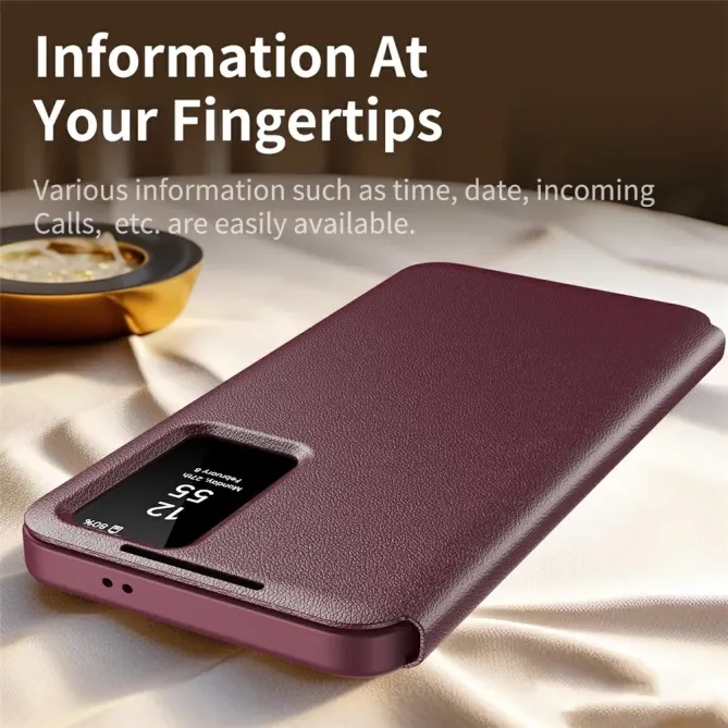 Housse Samsung Galaxy S26 Ultra avec fenêtre intelligente et porte-car