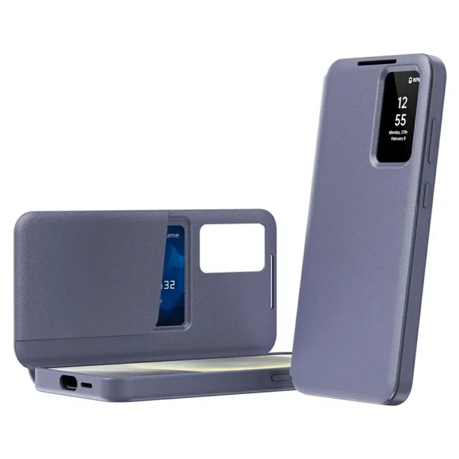 Housse Samsung Galaxy S26 Ultra avec fenêtre intelligente et porte-car