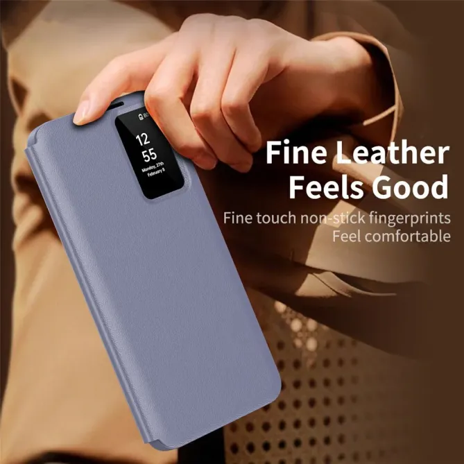 Housse Samsung Galaxy S26 Ultra avec fenêtre intelligente et porte-car
